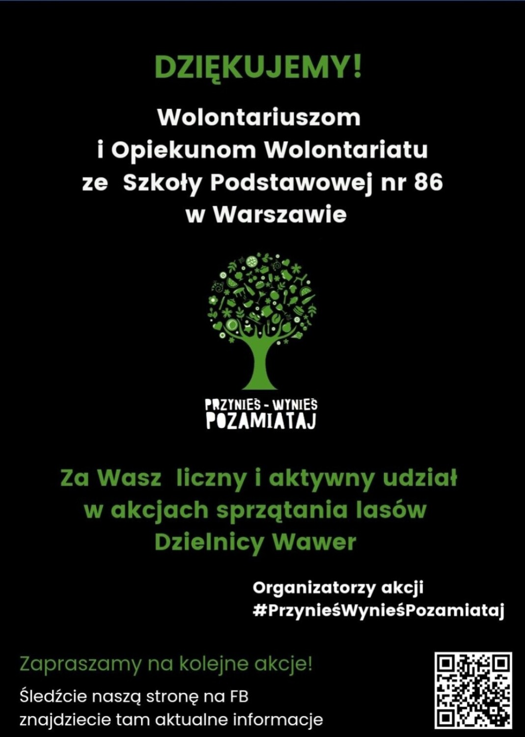 sprzątanie lasu podziekowania